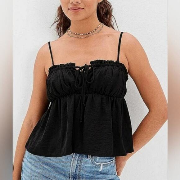 NWT American Eagle Silky Cinched Babydoll Cami - Picture 1 of 10
